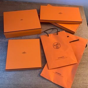 Luxury Authentic Hermes empty box bundle.